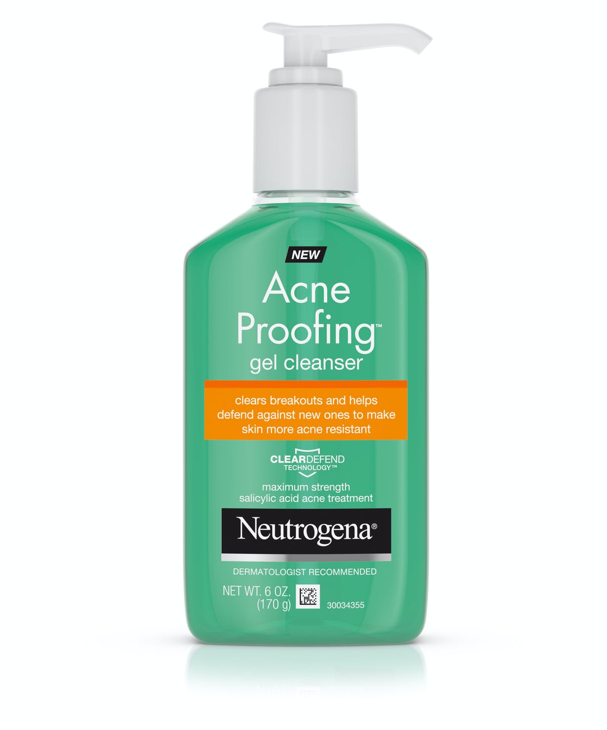 Sữa Rửa Mặt Neutrogena Màu Xanh Ngọc Cung Cấp Độ Ẩm Và Điều Trị Mụn Cho Da Hỗn Hợp & Da Nhạy Cảm Acne Proofing Gel Cleanser 170g