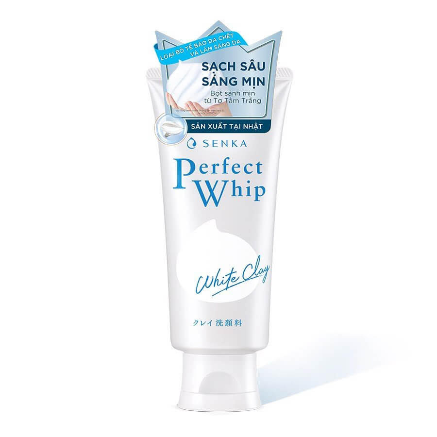Sữa rửa mặt Senka Giúp Sạch Sâu, Sáng Da Cho Mọi Loại Da Perfect White Clay 120g