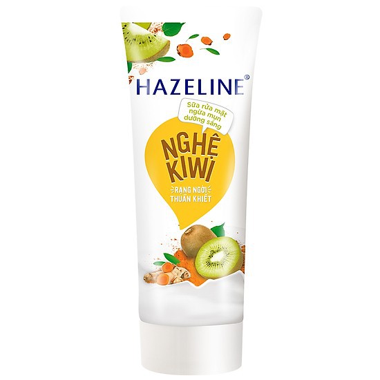Sữa Rửa Mặt Hazeline Nghệ Kiwi Lành Tính Kiểm Soát Dầu Nhờn Và Ngăn Chặn Mụn Cho Da Dầu Mụn 100g