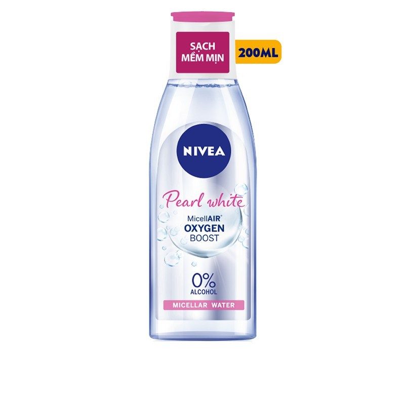 Nước Tẩy Trang Nivea Hồng Không Cồn Dưỡng Ẩm Vượt Trội Dành Cho Da Khô Nhạy Cảm 200ml