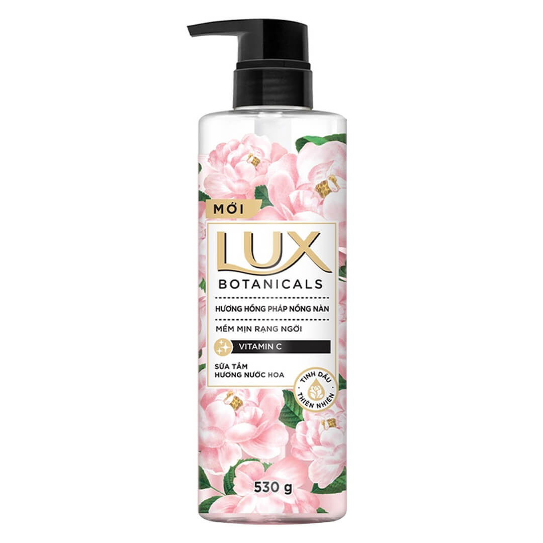 Sữa Tắm Lux Màu Hồng Hương Hoa Hồng Quyến Rũ 530g