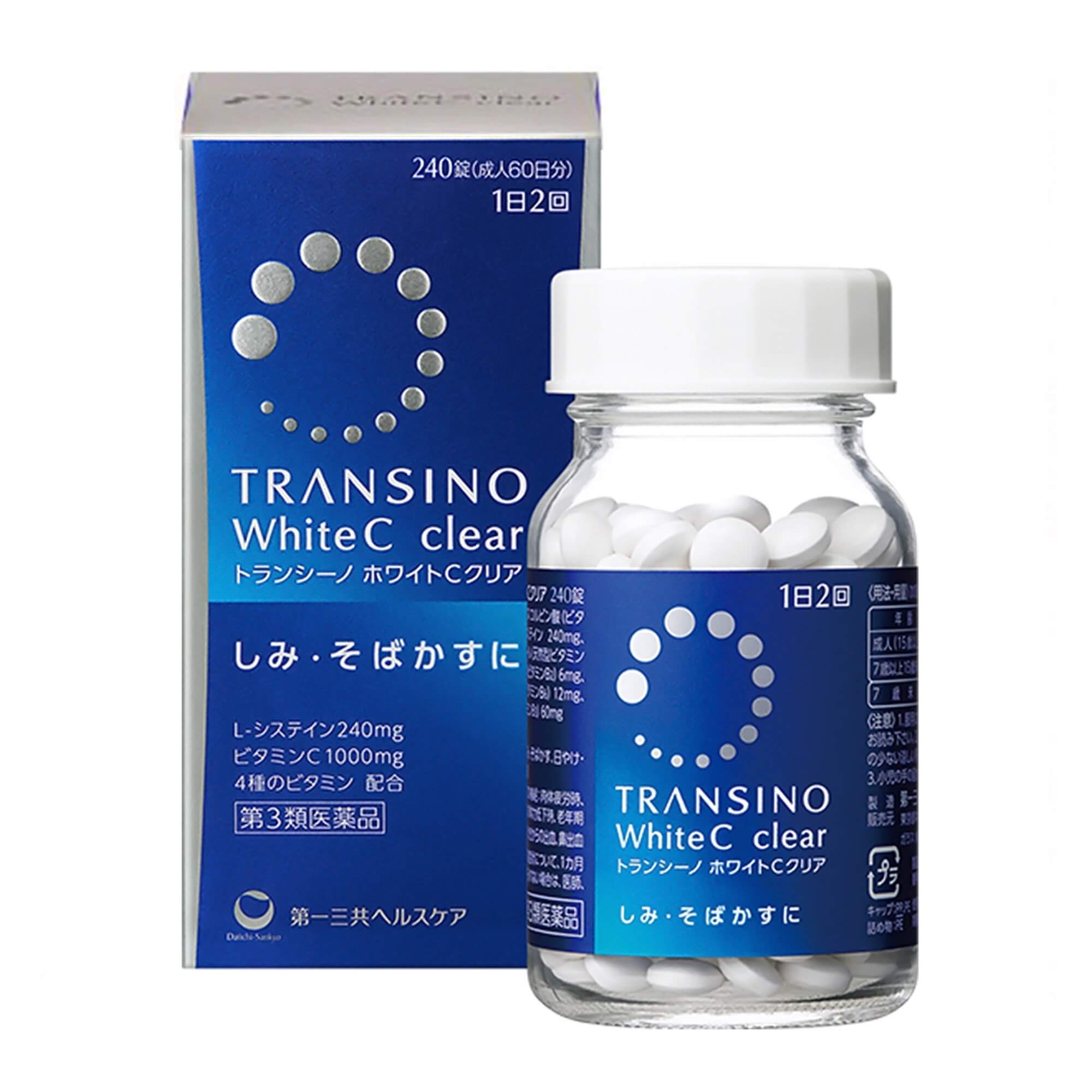 Viên Uống Transino Xanh Trắng Da Trị Nám 240 Viên