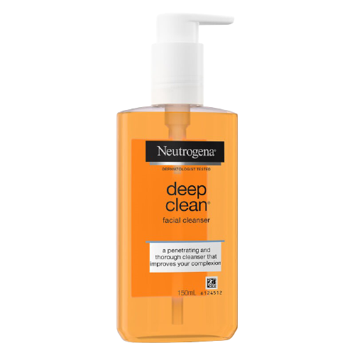 Sữa Rửa Mặt Neutrogena Không Cồn, Không Hương Liệu Giúp Sạch Sâu Facial Cleanser Deep Clean 150ml