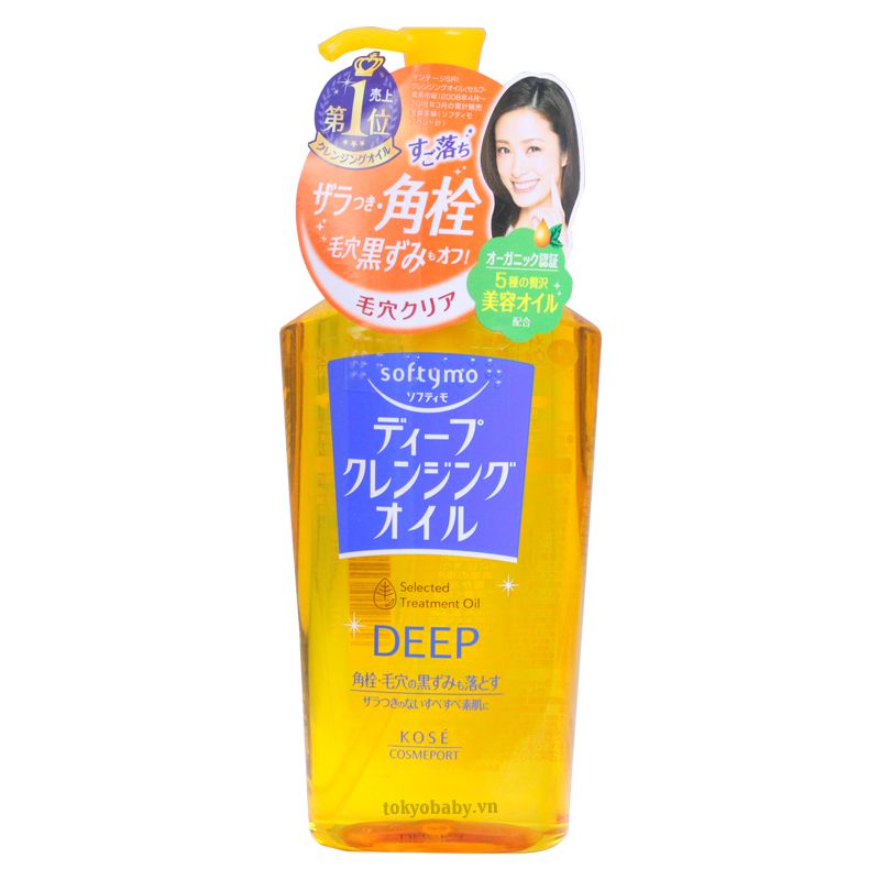 Dầu tẩy trang Kose Vàng Sạch Sâu Softymo Deep Cleansing Oil 230ml