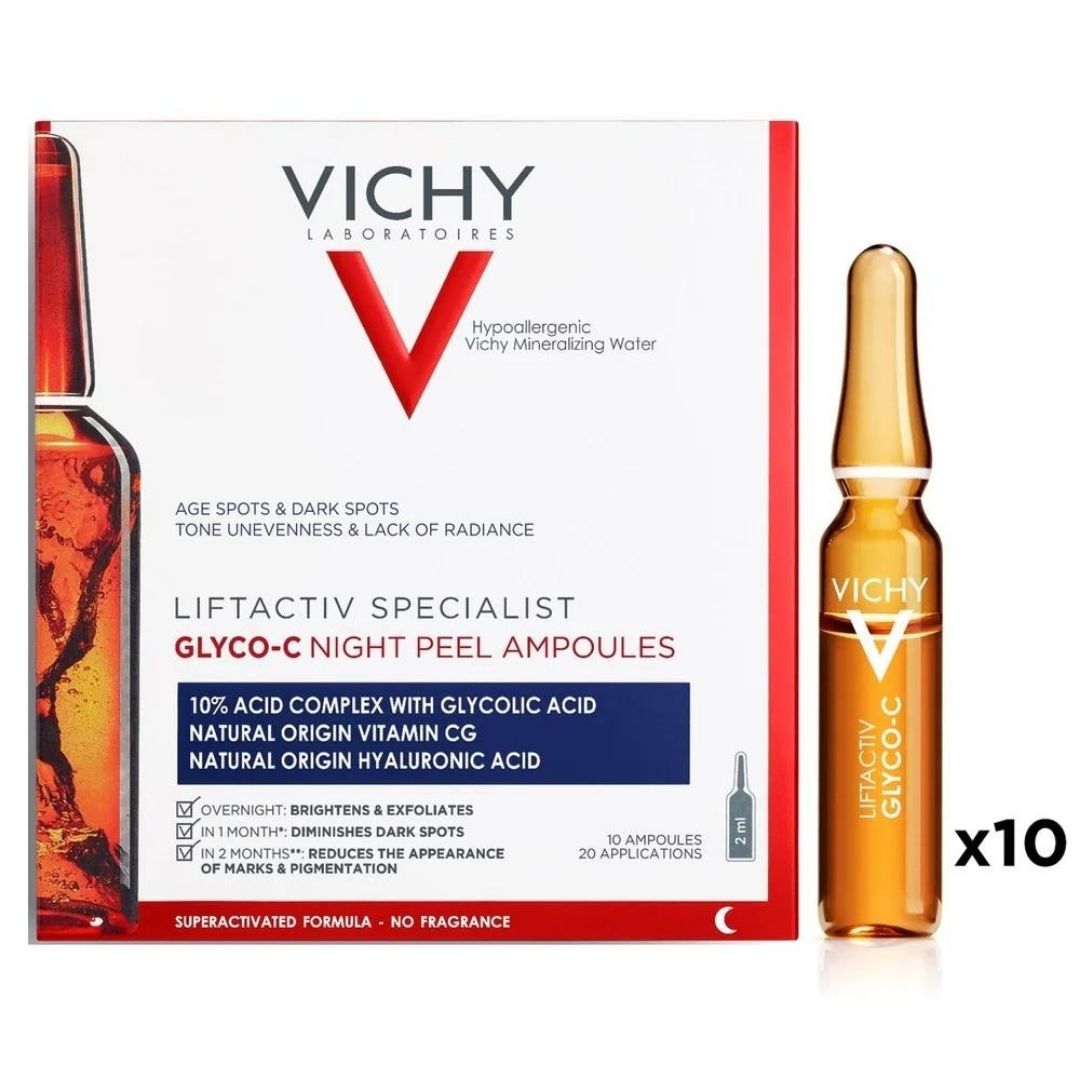 Tinh Chất Vichy Chứa AHA Và Vitamin C Làm Sáng Da, Trị Thâm Nám Ban Đêm 20ml