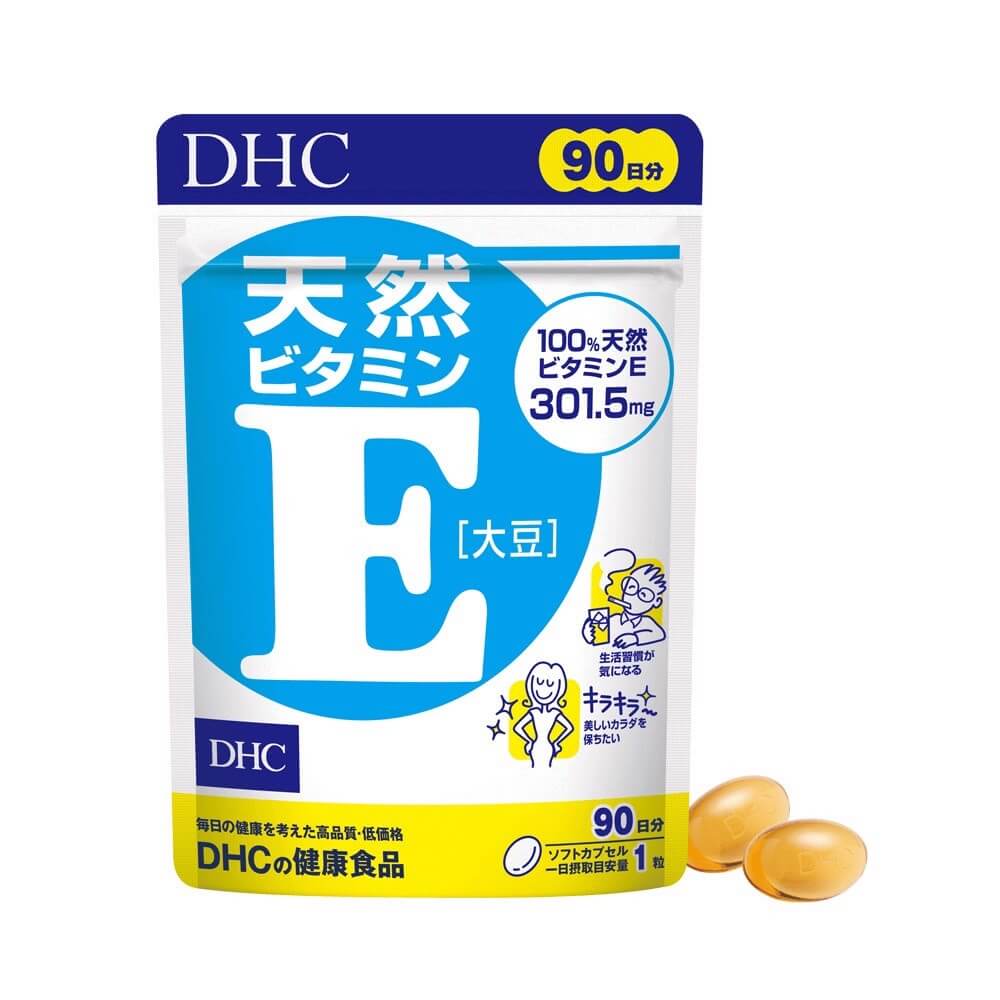 Viên Uống Vitamin E DHC Nhật Bản Chống Lão Hóa Gói 90 Ngày