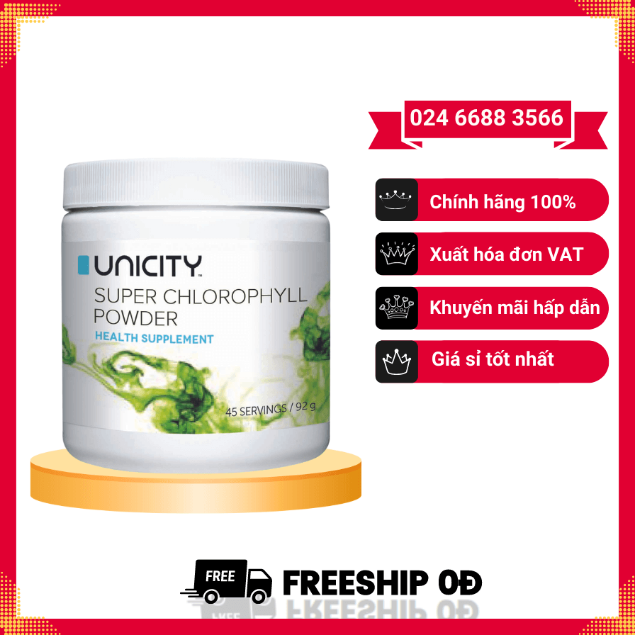 Bột Diệp Lục Unicity Super Chlorophyll Powder Thải Độc Máu