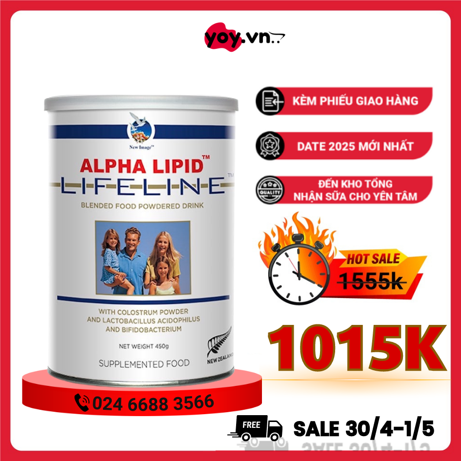 Sữa Non Alpha Lipid Lifeline Nhập Khẩu New Zealand 450g giá sỉ đủ phiếu giao hàng