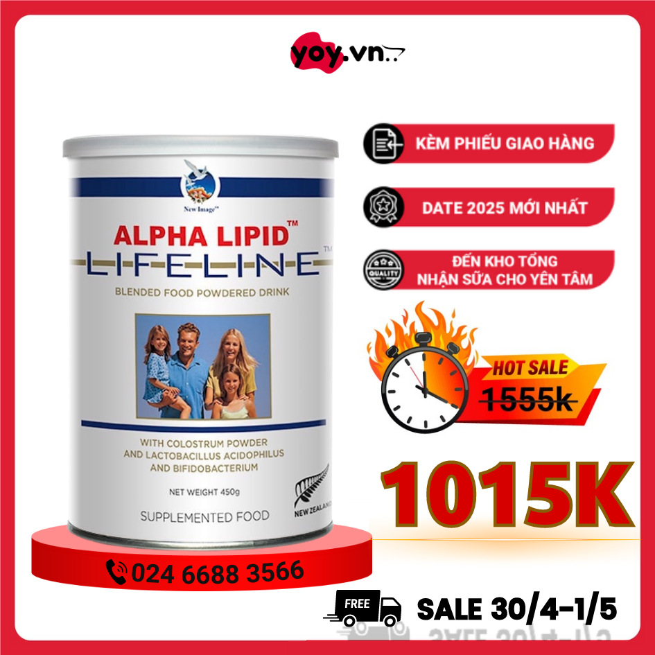 Sữa Non Alpha Lipid Lifeline Nhập Khẩu New Zealand 450g giá sỉ kèm phiếu giao hàng