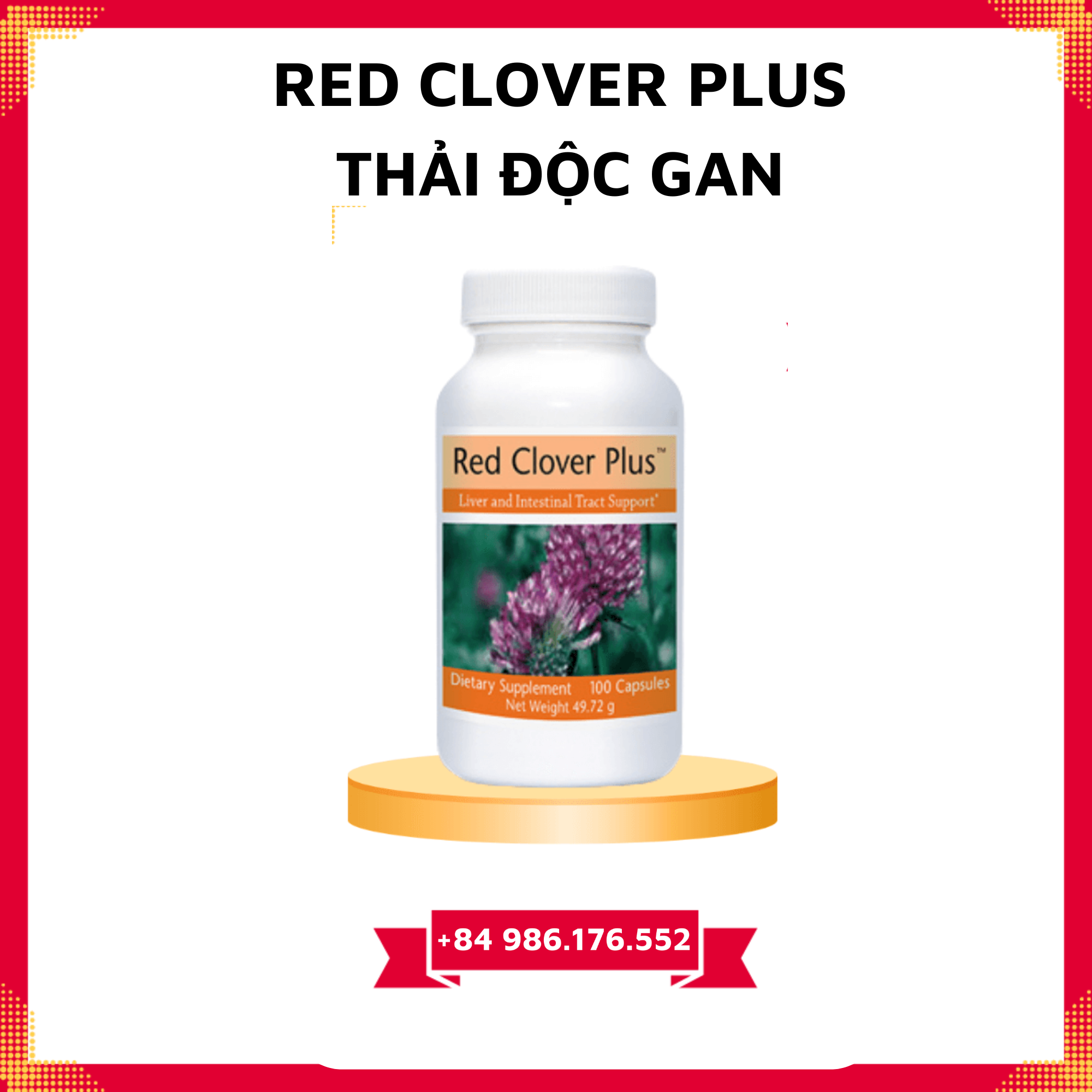 Viên Uống Unicity Red Clover Plus Thải Độc Gan- Phục Hồi Chức Năng Gan