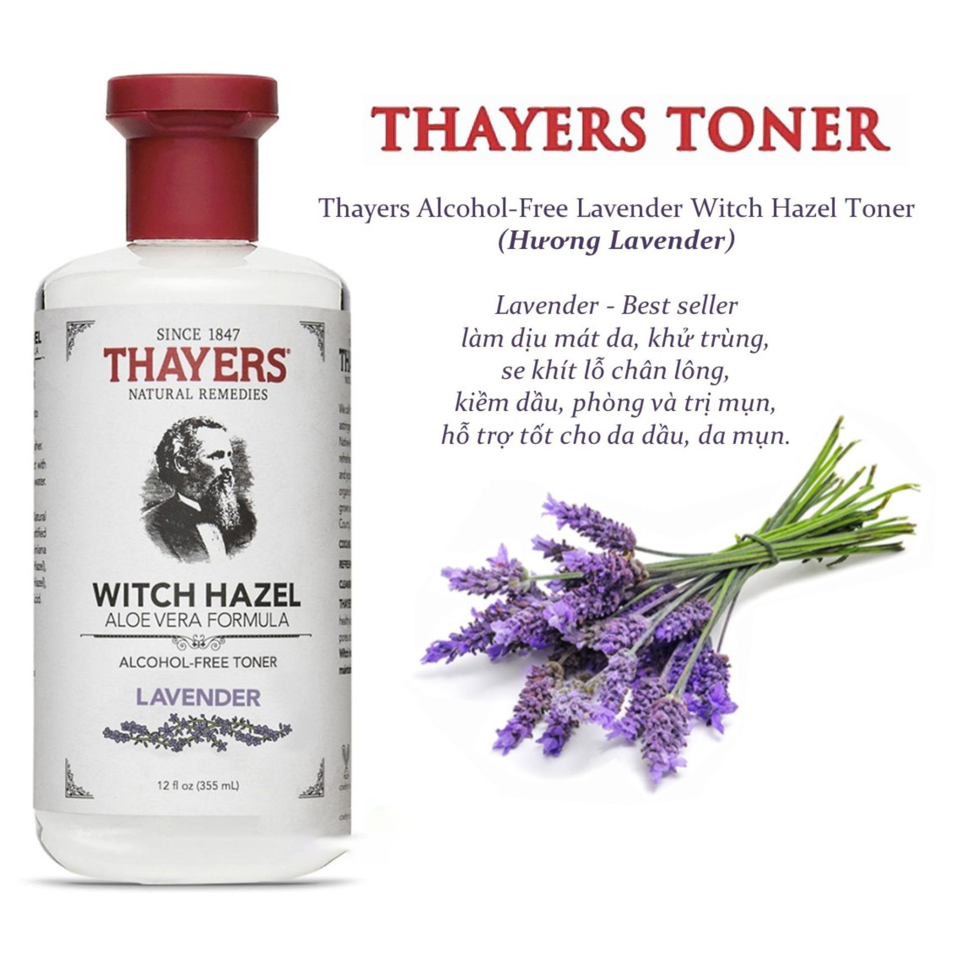 Toner Thayers không cồn dưỡng da sáng mịn, se khít lỗ chân lông nước hoa hồng