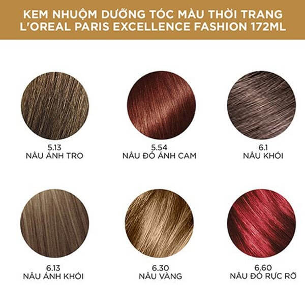 L\'Oreal mang đến chất lượng tuyệt vời cho nhuộm tóc của bạn. Bạn không thể bỏ lỡ cơ hội chiêm ngưỡng những màu sắc đa dạng, độ bền cao và bóng mượt đẹp như nhung trong hình ảnh ấy.