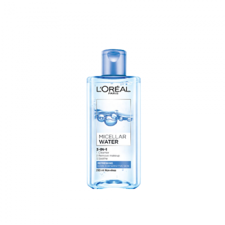 Nước Tẩy Trang L'Oreal Paris Micellar Water 3-in-1 Refreshing Even For Sensitive Skin Tươi Mát Cho Da Dầu, Hỗn Hợp 250ml