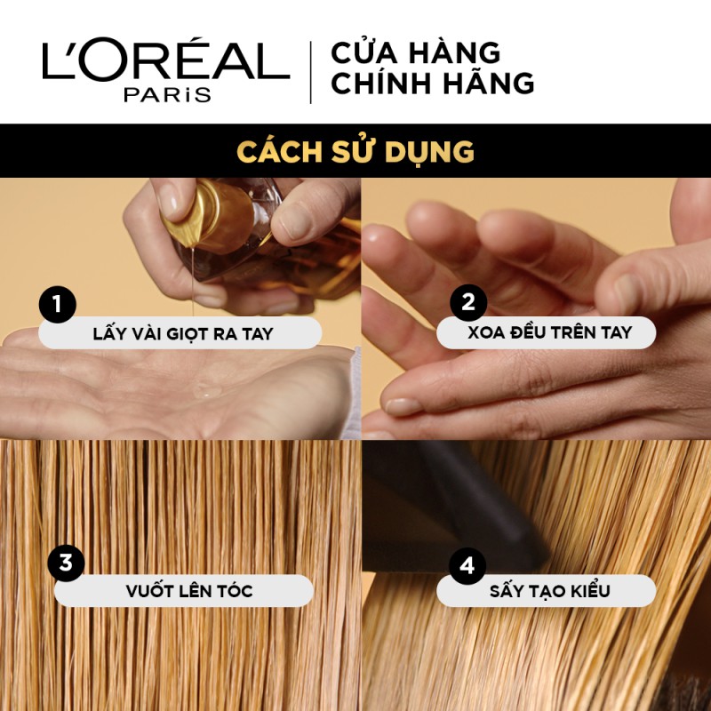 Cách dùng dầu dưỡng tóc L'Oreal hiệu quả