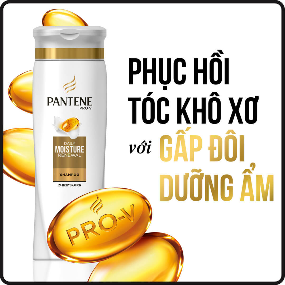 Dầu gội xả Pantene Daily Moisture Renewal 2 In 1 Shampoo & Conditioner dưỡng ẩm