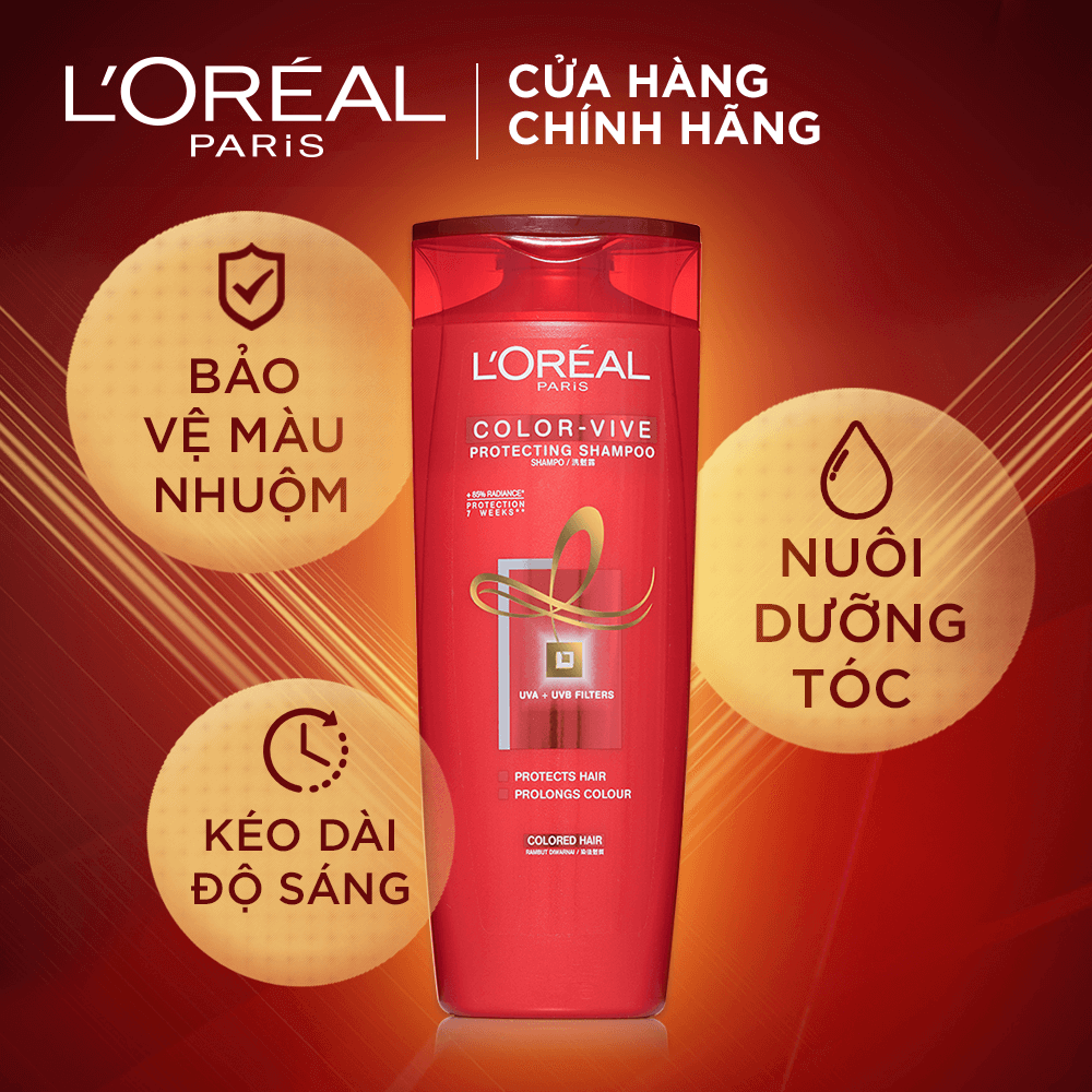 Dầu gội L'Oreal cho tóc nhuộm Color-Vive Protecting Shampoo bền màu, lâu phai