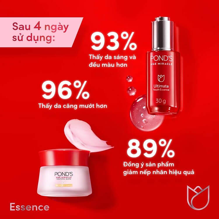 Review dưỡng chất Pond's Age Miracle Ultimate Youth Essence chống lão hoá