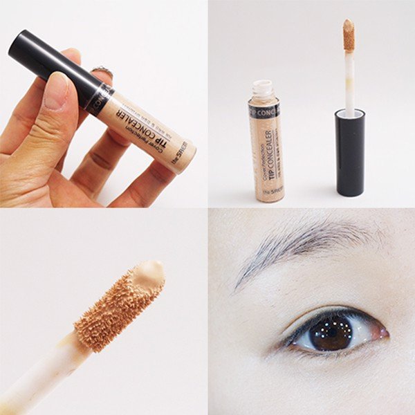 Kem che khuyết điểm The Saem Cover Perfection Tip Concealer nhỏ gọn che phủ cao