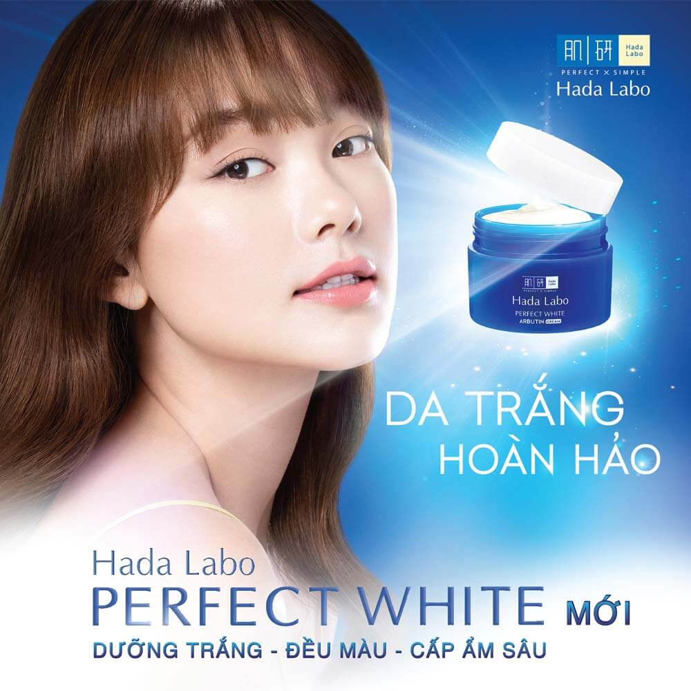 Kem Hada Labo xanh dưỡng trắng da White Perfect Arbutin Cream