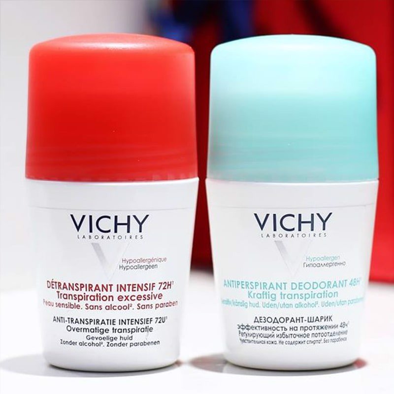 Lăn khử mùi Vichy xanh và đỏ ngăn mồ hôi đến 72 giờ