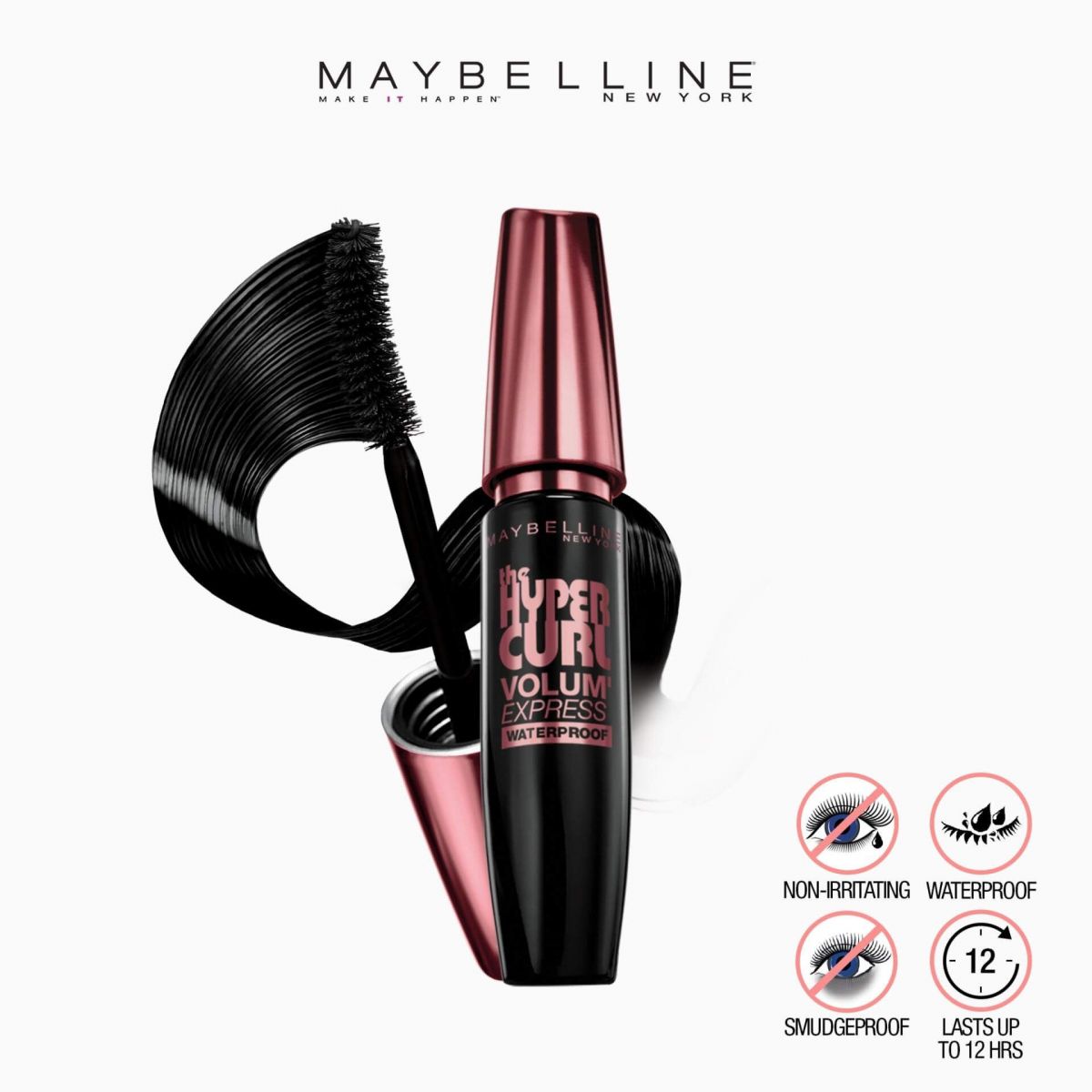 Mascara Maybelline hồng Hyper Curl giúp làm cong mi