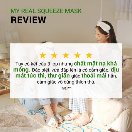 Mặt nạ giấy Innisfree My Real Squeeze Mask review