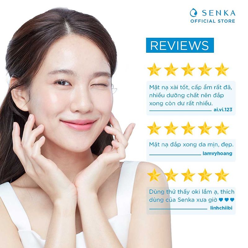 Mặt nạ Senka Perfect Aqua White review