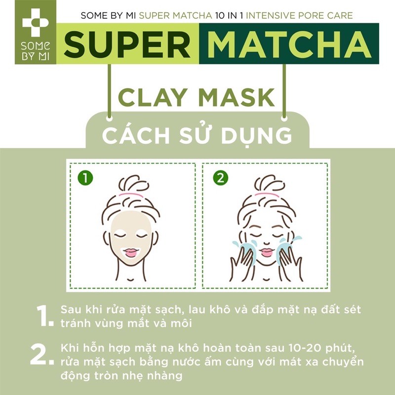 Cách dùng mặt nạ đất sét Some By Mi Super Matcha Pore Clean Clay Mask