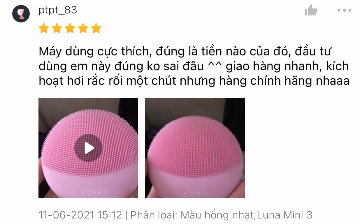 Review máy rửa mặt Foreo Luna Mini 3 từ khách hàng