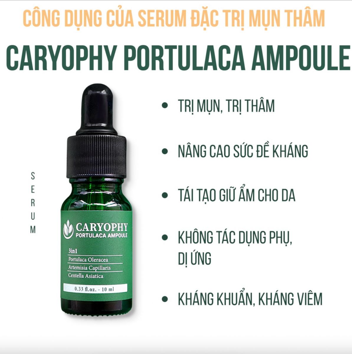 công dụng tinh chất rau má caryophy