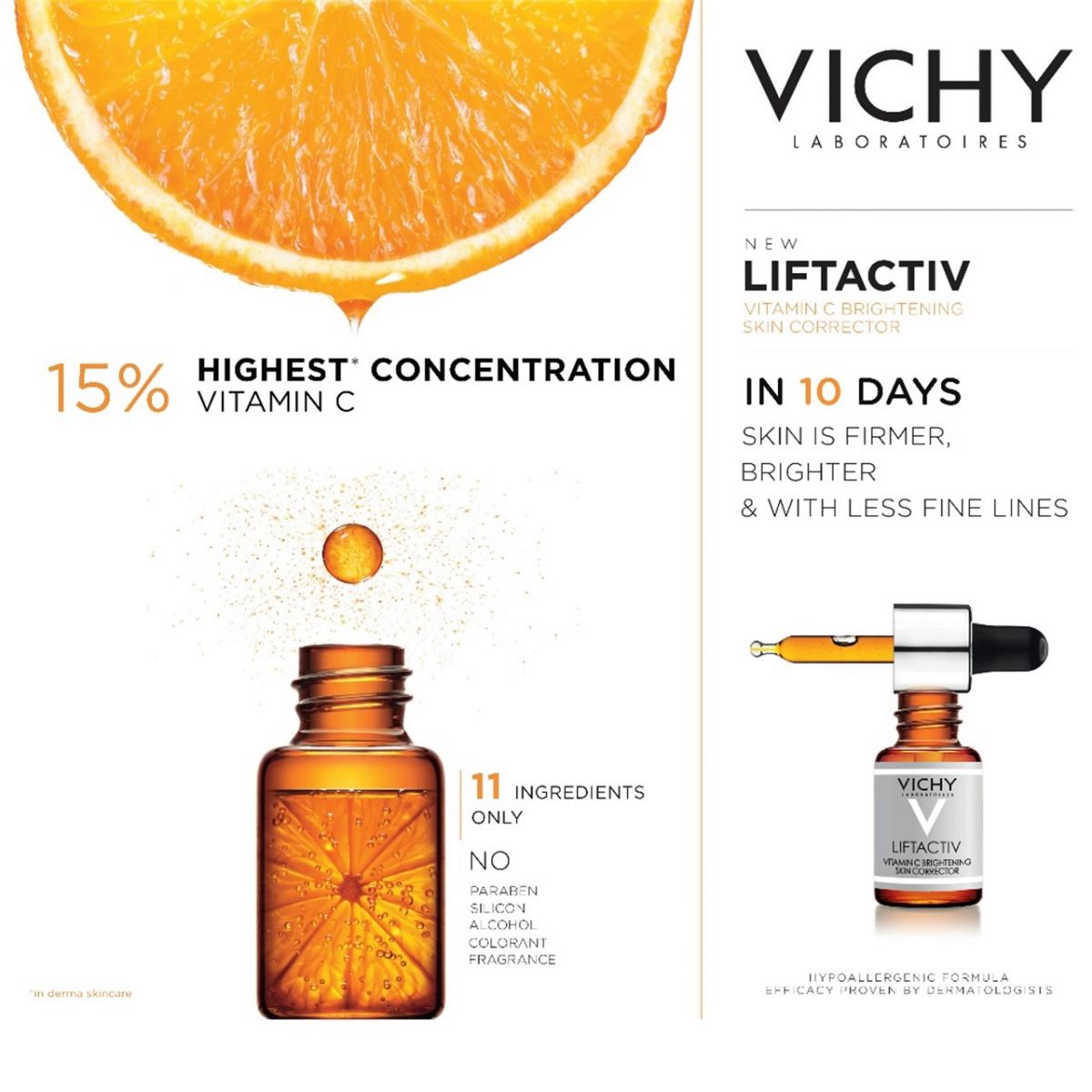 Serum Vichy chứa Vitamin C 15% nguyên chất dưỡng sáng da