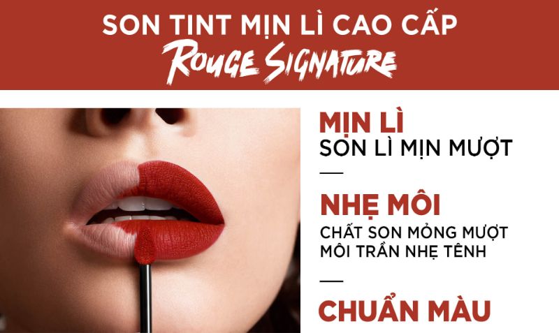 Son kem lì L'Oreal Paris Rouge Signature mềm môi