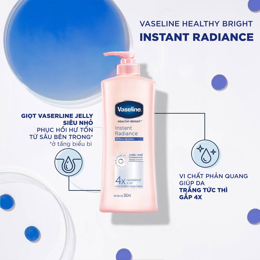 Sữa dưỡng thể Vaseline trắng da nâng tông mới