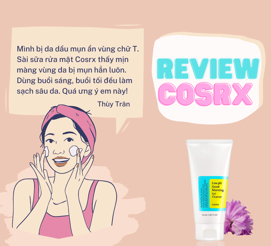 Sữa rửa mặt Cosrx review