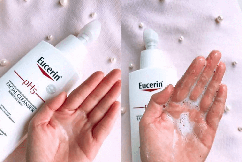 Sữa rửa mặt Eucerin PH5 review dạng gel