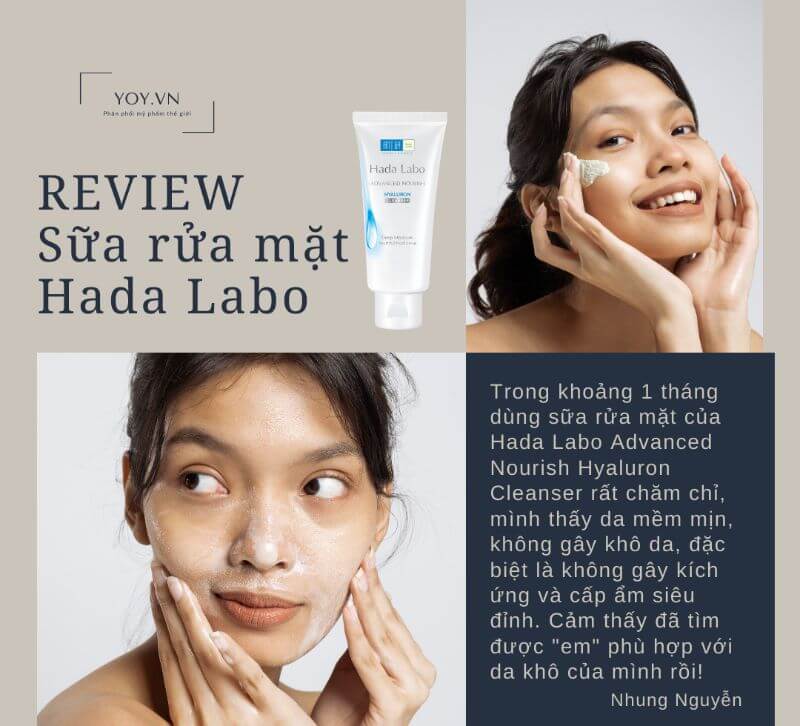 Sữa rửa mặt Hada Labo review