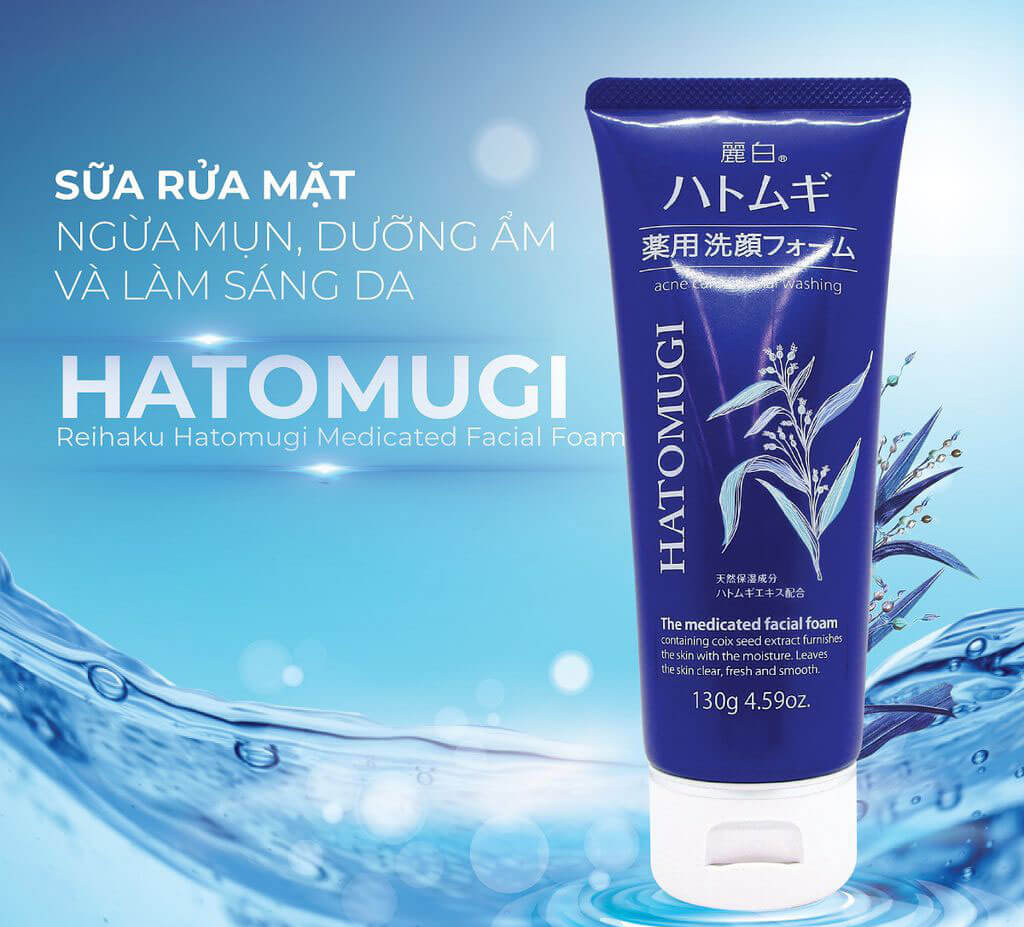 Sữa rửa mặt Hatomugi  ý dĩ The Medicated Facial Foam