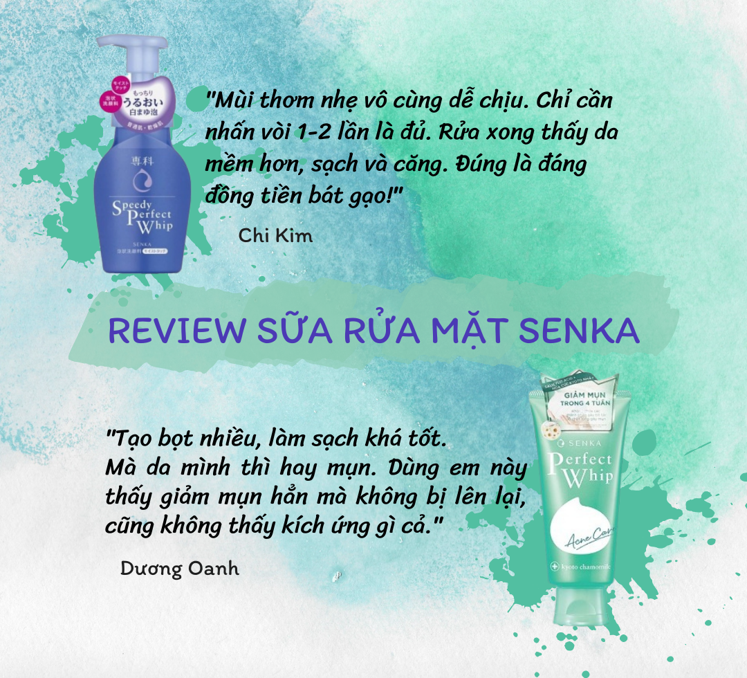 Review sữa rửa mặt Senka