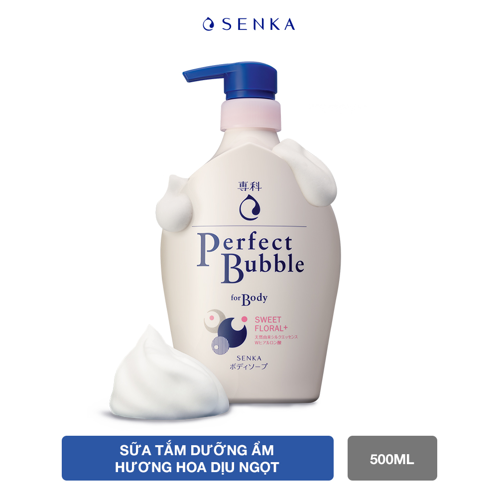 Sữa tắm Senka Perfect Bubble For Body trắng hương hoa dịu ngọt