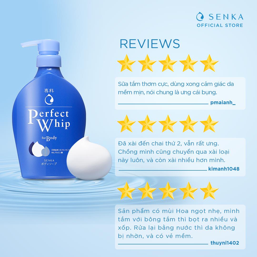 Review sữa tắm Senka Perfect Whip