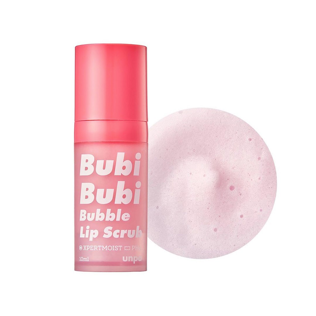 Tẩy tế bào chết môi Bubi Bubi Bubble Lip Scrub có kết cấu màu hồng nhạt