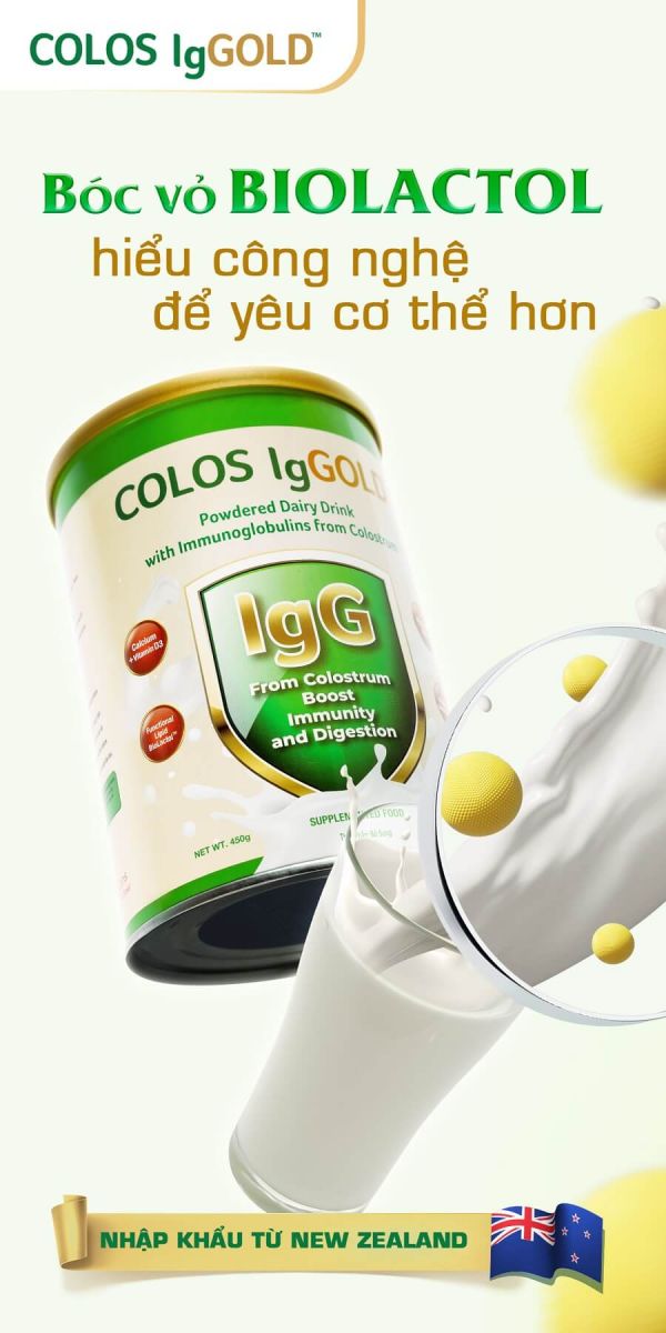 COLOS IgGOLD tích hợp công nghệ BioLactol