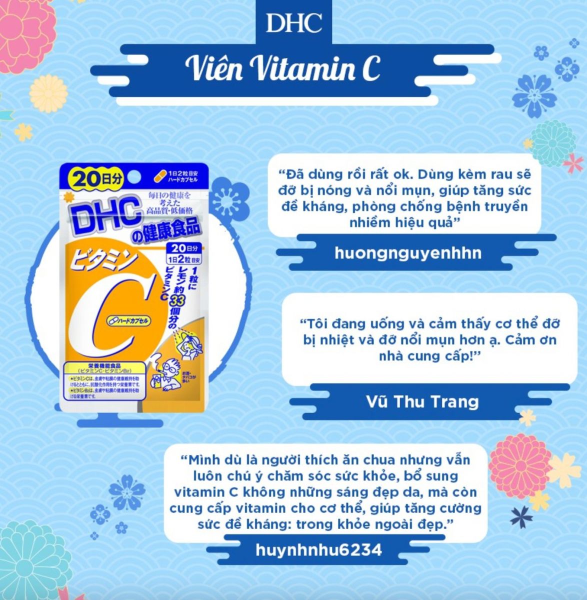 Review viên uống vitamin C của DHC