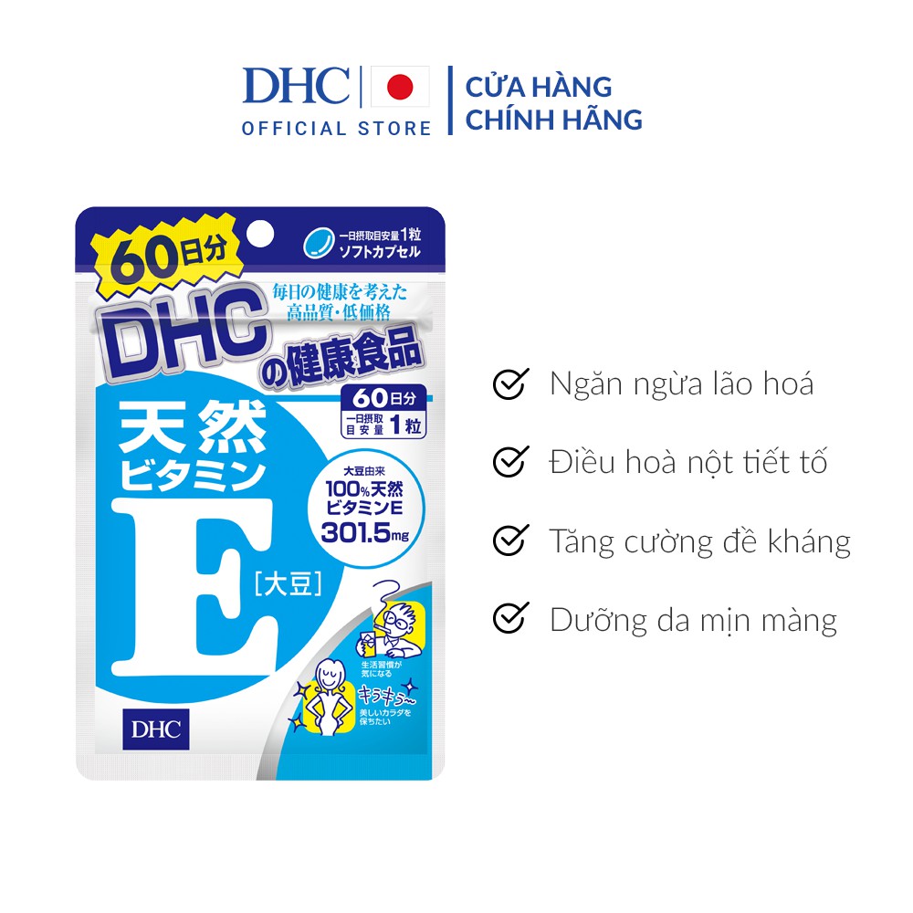 Công dụng của viên uống vitamin E của DHC Nhật Bản