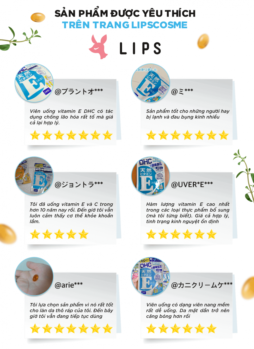 Vitamin E DHC của Nhật Bản review